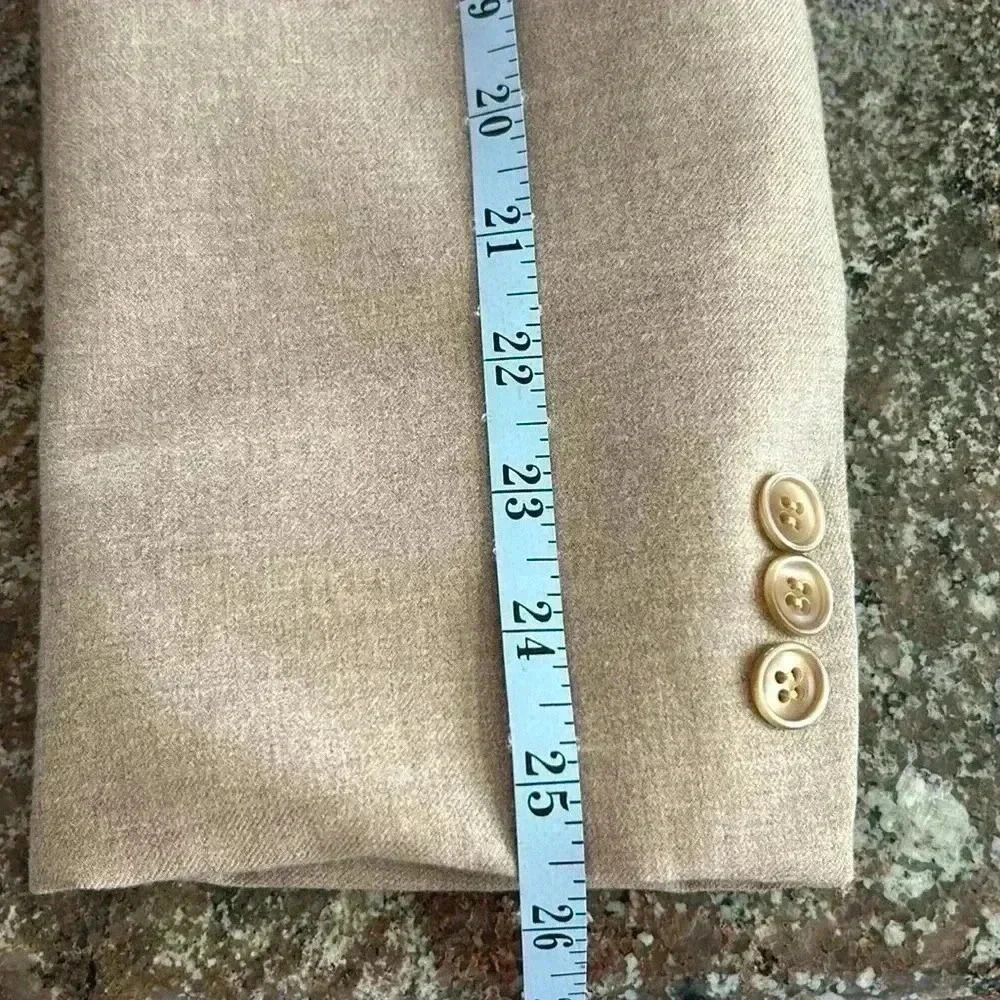 Vintage 80’s 100% Wool 3 Piece Suit Formal Wear Men’s Neutral Color 34x32 42R - Picture 7 of 16